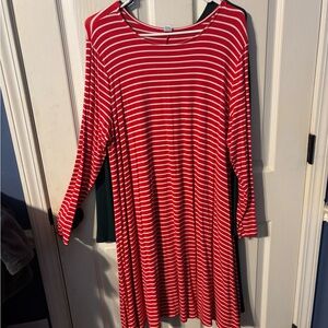 Old Navy Red and White Striped Dress